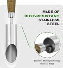 Haliaeetus Small Bulb Planter Tool, Sharp Edge Bulb Planter for Breaking Through Soil, Heavy Duty Stainless Steel Bulb Planter Tool, Small Bulb Digger with Comfortable Wood Handle for Seed Planting by GreenHaven Gardens