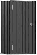 Patiowell 22 Cuft Outdoor Storage Cabinet, Metal Storage Shed with Lockable Door, Indoor Outdoor Vertical Waterproof Tool Shed Without Adjustable Shelves for Patio Garden Backyard, Black by GreenHaven Gardens