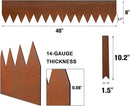 Worth Garden 6 Pack Cor-Ten Steel Landscape Edging w/Rust Patina Finish - 40" L x 8" H Strips - Hammer-in 14-Gauge Metal Corten Edging Border w/ 7 Clips & Gloves - Edge for Lawn Yard (20Ft Total) by CozyNest Decor