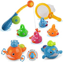 Dwi Dowellin Bath Toys Fishing Games Swimming Whales Bath Time Bathtub Toy for Toddlers Baby Kids Infant Fish Set Age 18months and up by TinyTreasures Baby Boutique