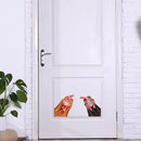 Funny Chicken Wall Decals - Peel & Stick - 2 Hens Head Window Cling - Cute Chicken Window Stickers - Gift Decal by CozyNest Decor