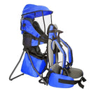 ClevrPlus Cross Country Baby Backpack Carrier, Blue, Toddler Hiking Backpack with Comfortable Seat, Adjustable Straps & Belt, Foldable Frame Lightweight Large Capacity Child Carrier for Outdoor by TinyTreasures Baby Boutique