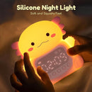 Axolotl Alarm Clock with Night Light for Kids, 7 RGB Color Cute Alarm Clocks for Bedrooms Ok to Wake Clocks, Silicone Animal Tabletop Lamp for Teen Girls Boys by TinyTreasures Baby Boutique