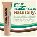 Happy Tooth Hydroxyapatite Toothpaste, Fluoride Free, Natural Whitening for Kids, Toddlers and Adults, SLS Free, Enamel Safe, Dentist Formulated with Clean Ingredients, Mint Brownie Flavor, 3.4oz by CozyNest Decor