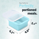 2-Cup Silicone Freezer Trays with Lids – Perfect for Meal Prep, Portion Control, and Easy Freezing-Meal Prep Container Molds for Soup,Leftovers (Aqua, 4 Pack) by TinyTreasures Baby Boutique