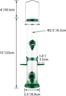 Metal Tube Bird Feeders for Outdoors Hanging,Finch Feeders for Outside,Chew-Proof Hanging Birdfeeder,Squirrel-Proof 6 Ports Bird Feeder 13 Inch,Anti-Rust,Green,1 Pack(Seed is not Included) by CozyNest Decor