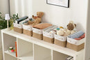 Small Baskets for Organizing, [6 PCS] Collapsible Storage Baskets for Shelves, Storage Bins Boxes Cubes for Clothes Books by TinyTreasures Baby Boutique