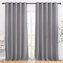 NICETOWN Silver Grey Sliding Door Curtains 2 Panels Set 118 inches Long, Grommet Thermal Blackout Curtains Privacy Room Divider Sound Reducing for Bedroom/Living Room, W66 x L118 by TinyTreasures Baby Boutique