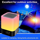 Night Lights Bluetooth Speaker, Alarm Clock Touch Sensor Dimmable Multi-Color Changing Bedside Lamp, MP3 Player, Wireless by TinyTreasures Baby Boutique
