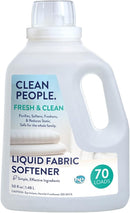 The Clean People Liquid Fabric Softener - Softens & Removes Static Cling - Vegan (50 Fl Oz, Fresh & Clean) by TinyTreasures Baby Boutique