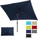 SUNVIVI OUTDOOR Patio Umbrella, 6.5' x 10' Rectangular Patio Umbrella, Metal Pole Square Outdoor Umbrella with Crank and Push Button Tilt, 6 Steel Ribs, Polyester Canopy by GreenHaven Gardens