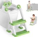Potty Training Seat, Toddler Toilet Seat With Steps, 2 In 1 Toddler Potty Training Toilet With Splash Guard, Anti-Slip Step Stool Soft Mat, Adjust High Potty Seats For Toddlers Kids Boys Girls by TinyTreasures Baby Boutique