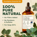 KUKKA essential oils 100% Pure & Natural Eucalyptus Essential Oil for Diffuser, Humidifier, Skin, Hair & Soap Making DIY(4 Fl Oz/118 ml) by CozyNest Decor