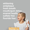 Davids Hydroxi Fluoride Free Nano Hydroxyapatite Toothpaste for Enamel Health & Whitening, Antiplaque, SLS Free, Kid Friendly Orange Vanilla Flavor, 4 oz, Made in USA by CozyNest Decor