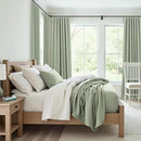 Light Sage Green Linen Textured Blackout Curtains 102 Inch Length 2 Panel Back Tab Sound Draft Cold Sun Blocking Winter Curtains Noise Reducing Retro Moody Drapes Living Room Divider Bedroom 102 Long by CozyNest Decor