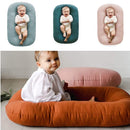 Baby Lounger for Newborn,Baby Nest for Newborn Soft Cotton Breathable for Playtime & Relaxation,Flat Babies Essentials Gifts Newborn Lounger for Boys & Girls 0-12 Months(Coffee) by TinyTreasures Baby Boutique