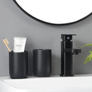 Matte Black Toothbrush Holders for Bathrooms - 1 Cups Ceramic Toothbrush Toothpaste Holders, Black Bathroom Tumbler Cup Reusable Toothbrush Cup Black Mouthwash Cup, Bathroom Counter Organizer by CozyNest Decor