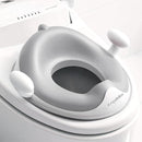ANGELBLISS Baby Potty Training Toilet Seat with Soft Cushion Handles, Haute Collection, Double Anti-Slip Design and Splash Guard for Boys and Girls (Grey) by TinyTreasures Baby Boutique