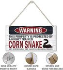 Warning Sign, Corn Snake Warning Wood Plaque Sign, Funny Door Signs, Decorative Wood Hanging Suspension Plaque, Farmhouse Wooden Wall Decor, Outdoor Hanging Wooden Signs by CozyNest Decor