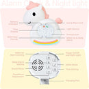 Cute Alarm Clock for Kids with Night Light, Sleep Training Clock Time to Wake Clock, Rechargeable Silicone Light for Bedroom, Perfect Sleep Companion for Boys Girls, Pink Pony by TinyTreasures Baby Boutique