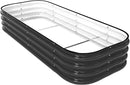 DaisyVibe Raised Garden Bed Kit, Planter Raised Garden Boxes Outdoor, Oval Large Metal Raised Garden Beds for Vegetables Flowers (Grey, 5ftx2ftx1ft) by CozyNest Decor