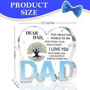 Best Dad Ever Gift from Daughter Son - Acrylic Heart-Shaped Plaque Father’s Day Birthday Gift - Unique Keepsake Desk Decor with Personalized Message by CozyNest Decor