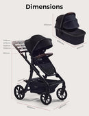 Momcozy ChangeGo Baby Stroller, Convertible Single-to-Double-to-Wagon Stroller with 23 Configurations, Seat Included, Large PU Wheels, All-Wheel Suspension ＆ Extendable UPF50+ Canopy by TinyTreasures Baby Boutique
