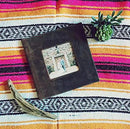 Del Mex Classic Mexican Blanket, Large Authentic Woven Falsa Throw (70"x50"), Artisan Southwest Décor for Beach, Yoga, Outdoors (Gold/Fuchsia) by CozyNest Decor