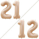 GOER Number 12 Balloons for 12th Birthday Sweet 12 Party Decorations,42 Inch Jumbo Foil Helium 21 Balloons for 21st Birthday Party Decoration (Caramel) by TinyTreasures Baby Boutique