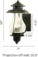 Muskoka Lifestyle Products Outdoor Weatherproof Wall Sconce Lantern, Rustic Porch Light Fixture, Farmhouse Wall Sconce Entryway Light by CozyNest Decor