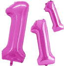 GOER Pink Foil Balloons Number 1,Huge Number Balloons for 1st 11st Birthday Party Supplies Anniversary Decorations(3 pcs,42 inch,32 inch,16inch) by TinyTreasures Baby Boutique