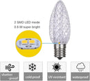 C9 Christmas Pathway Lights with Stakes,Cold White,30 Ft 20 Strawberry LED Bulbs,Connectable Shatterproof Outdoor Lights Marker for Xmas Yard Garden Path Lawn Walkway Sidewalk by GreenHaven Gardens