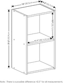 Furinno Luder Bookcase / Book / Storage, 2-Tier Cube, French Oak by TinyTreasures Baby Boutique