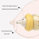 YOHKOH PPSU Baby Bottle Wide Neck, Newborn Anti-Colic Baby Bottle with Natural Response Nipple, Streamlined Body, Easy to Clean (5.4oz (Pack of 4), Yellow) by TinyTreasures Baby Boutique