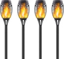 4 Pack Upgraded Solar Lights Outdoor, Mini Solar Torch Lights with Flickering Flames, Waterproof Landscape Decoration Dancing Flame Lights for Garden Pathway Yard by GreenHaven Gardens