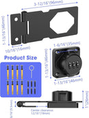 3.5Inch Mechanical Password Rotary Hasp Latch Locks, 3-Digit Cabinet Combination Lock for Small Doors, Cabinets, Barn Door, Closet, Kitchen Drawers, Cupboard (Black -2pcs) by TinyTreasures Baby Boutique