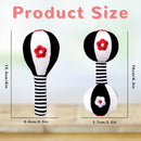 XIXILAND Baby Rattles 0-6 Months Newborn Toys Infant Toys 0-6 Months Rattles for Babies 0-6 Months Baby Toys 0-6 Months, Black and White High Contrast Baby Toys Dumbbell Toy for 0 3 6 9 12 Months by TinyTreasures Baby Boutique