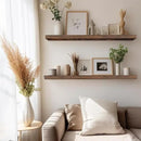 LaVie Home Floating Shelves, 36 Inch Wall Shelf Set of 2, Hanging Shelf with Invisible Brackets, Wall Decor for Bathroom, Bedroom, Living Room, Kitchen Storage, Rustic Brown by CozyNest Decor