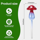 Headley Tools Plant Watering Globes Mushroom, Glass Plant Watering Globes, Self Watering Planter Insert, Cute Self Watering Globes - (4 PCS) by GreenHaven Gardens