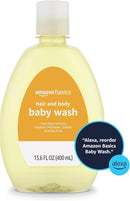Amazon Basics Tear-Free Baby Hair and Body Wash, Lightly scented, 13.6 Fluid Ounce, 1-Pack by TinyTreasures Baby Boutique
