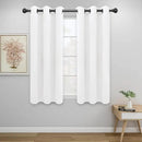 Easy-Going Curtains for Bedroom, Solid Thermal Insulated Grommet and Noise Reduction Window Drapes, Room Curtains for Living Room, 2 Panels (34x54 in, White) by CozyNest Decor