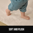 GORILLA GRIP Ultra Soft Washable Area Rug, Stain and Slip Resistant Plush Thick Carpet for Bedroom Living Room, No Shed Floor Rugs, Pet Friendly, Dorm Essentials, Kids Nursery Home Decor, 2x3, Ivory by TinyTreasures Baby Boutique