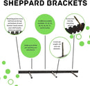 Floating Shelf Brackets - Sheppard Brackets - Easy Install - Heavy Duty (34 inch) by CozyNest Decor