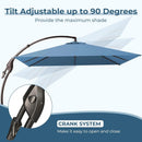 Grand patio Sunbrella 10x10 FT Cantilever Umbrella with Base Included Patio Square Aluminum Offset Umbrellas for Outdoor Pool (Sapphire Blue, 10X10 FT-SUNBRELLA) by GreenHaven Gardens