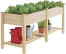 GHWIE Raised Garden Bed with Legs Elevated Wood Planter Box for Planting Vegetables Flowers Garden Patio Balcony Garden beds Outdoor with Liner by CozyNest Decor