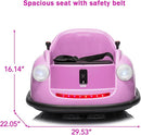 12V Bumper Car for Toddlers, Electric Toy Ride on Battery Car with Kids W/Parent Remote Control, 2-Speed, 360 Degree Spin, Music & LED Lights for Kids, Purple by TinyTreasures Baby Boutique