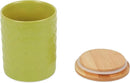 DII Kitchen Accessories Collection, Textured Matte Ceramic Canister Set, Avocado, Vine, 3 Piece by CozyNest Decor