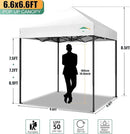 COBIZI 6.6x6.6ft Pop Up Canopy Tent, Heavy Duty Canopy Easy Set up All Weather Waterproof Outdoor Canopy Tent for Parties, Beach, Garden, Camping with 1 Handbag, 3 Adjustable Heights, UPF50+, White by GreenHaven Gardens