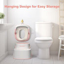 Potty Training Seat with Step Stools, Maliton Potty Training Toilet for Toddlers Girls with Splash Guard, Anti-Slip Toddler Stool for Bathroom, One Potty Seat and 2 in 1 Step Stool for Kids (Pink) by TinyTreasures Baby Boutique