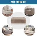 H.VERSAILTEX Velvet Stretch Couch Cushion Cover Plush Cushion Slipcover for Chair Loveseat Sofa Cushion Furniture Protector Seat Cushion Sofa Cover (3 Piece XL Sofa Cushion Covers, Taupe) by CozyNest Decor